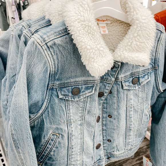 Cat & Jack Jackets & Coats New Cat Jacket All Sherpa Lined Denim Jacket L 12 Poshmark